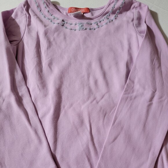 Gymboree Romantic Garden size 8 Used Shirt sequins sewn on embroidery beautiful! - Picture 2 of 3